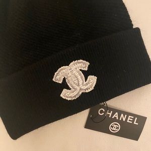 Chanel Knit Logo Beanie